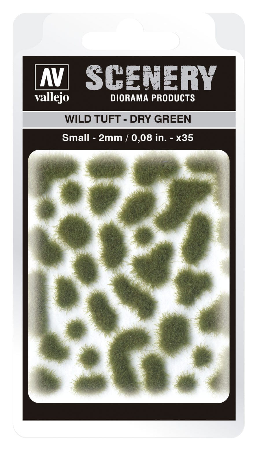 Vallejo SC401 2mm Wild Tuft Dry Green Diorama Accessory Vallejo TRAINS - SCENERY