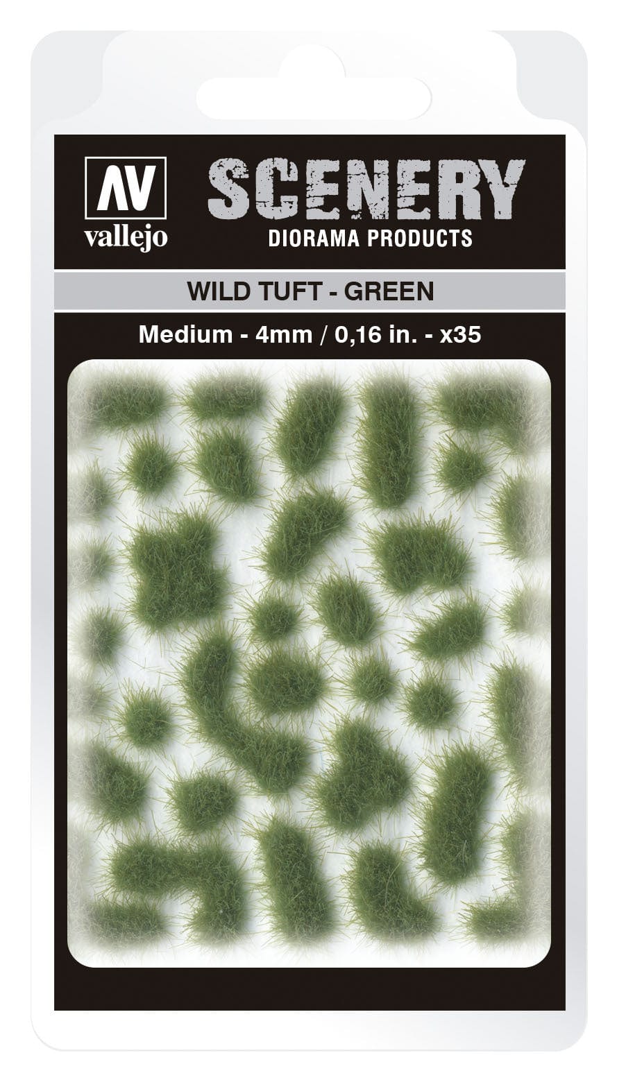 Vallejo SC406 4mm Wild Tuft Green Diorama Accessory Vallejo TRAINS - SCENERY