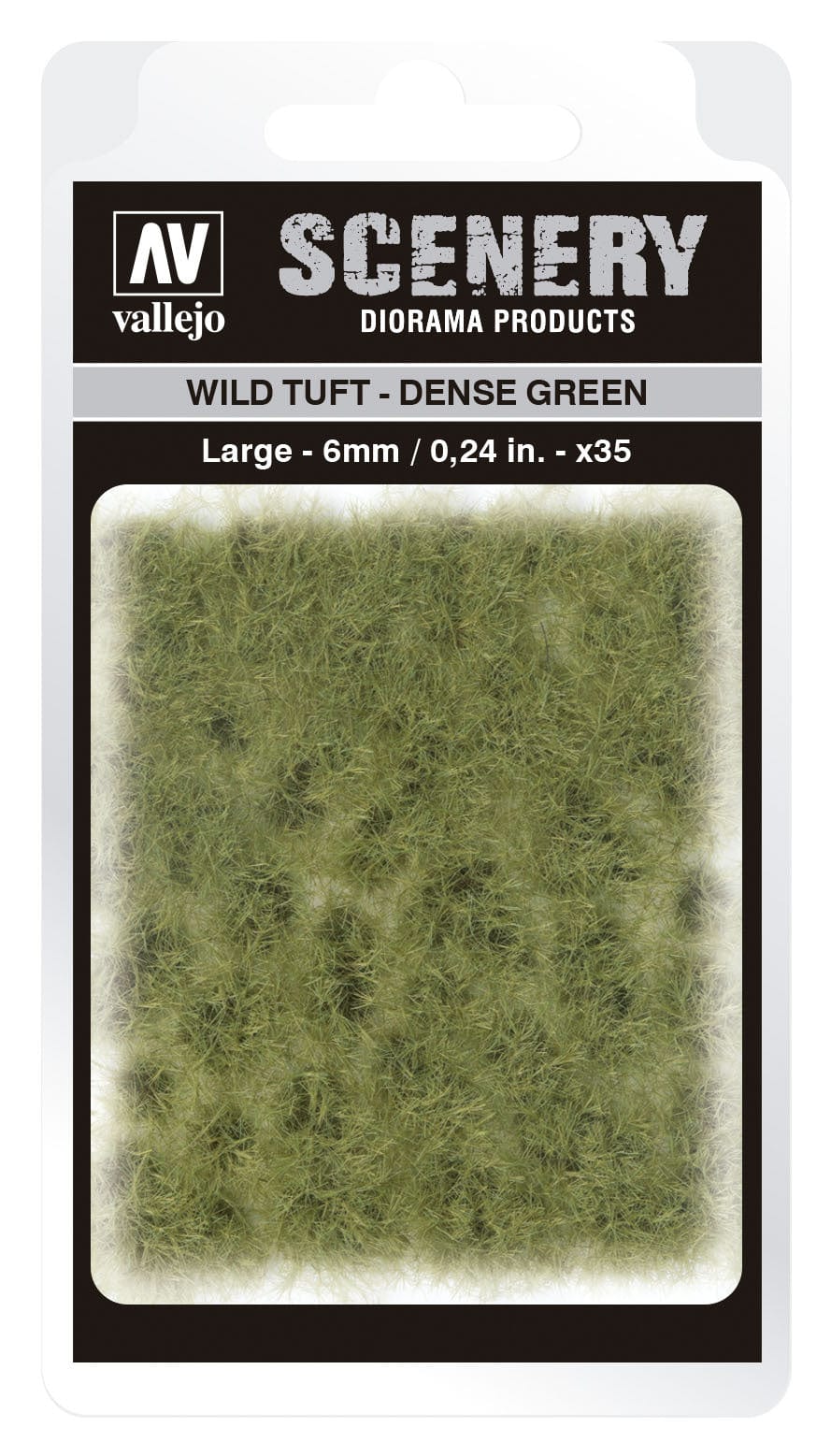 Vallejo SC413 6mm Wild Tuft Dense Green Diorama Accessory Vallejo TRAINS - SCENERY