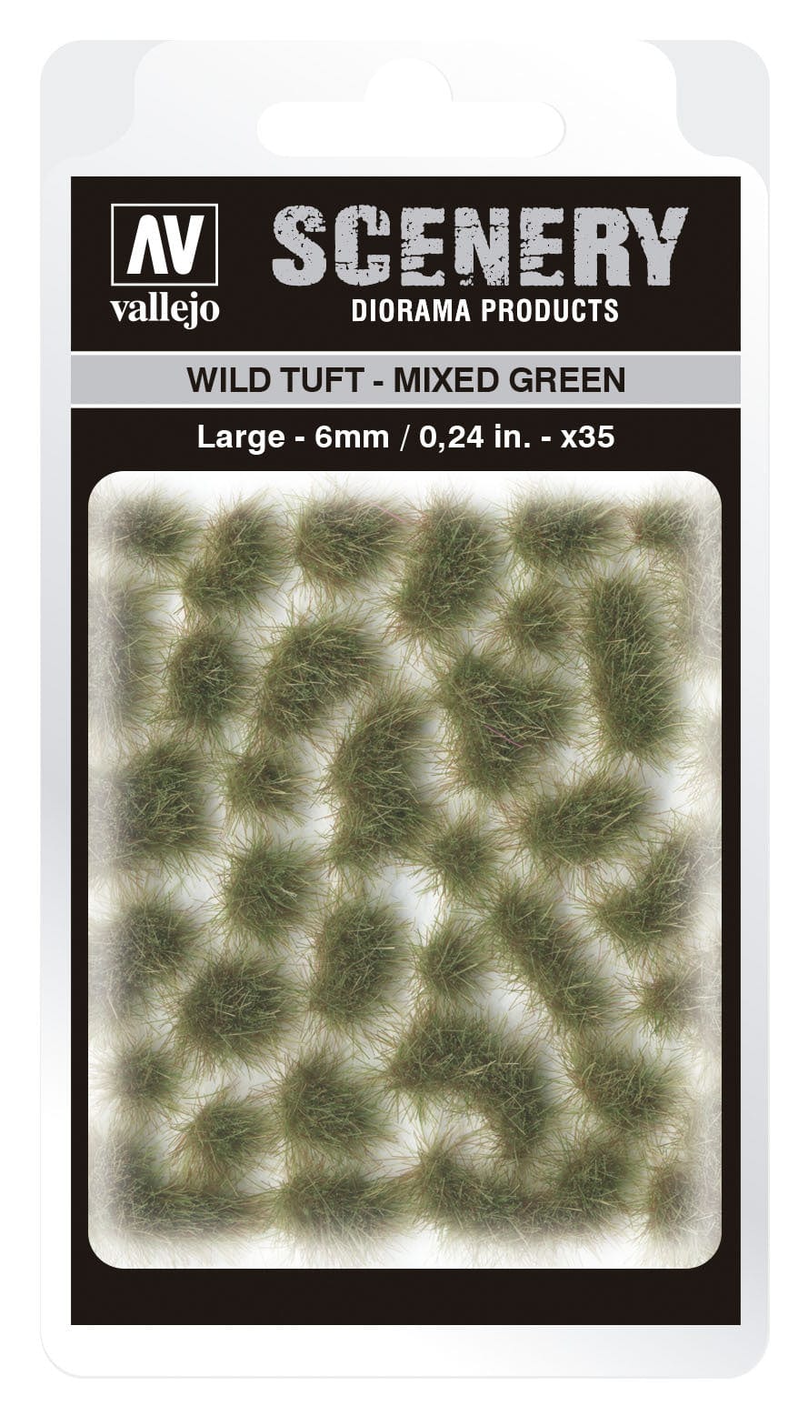 Vallejo SC416 6mm Wild Tuft Mixed Green Diorama Accessory Vallejo TRAINS - SCENERY