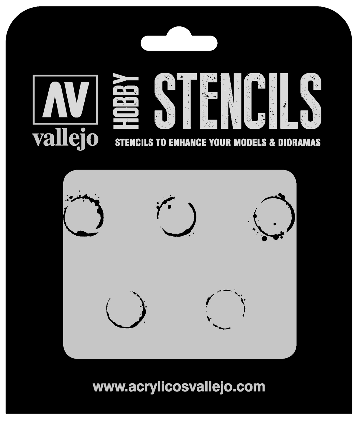 Vallejo ST-AFV002 1/35 Drum Oil Markings Stencil Vallejo PAINT, BRUSHES & SUPPLIES