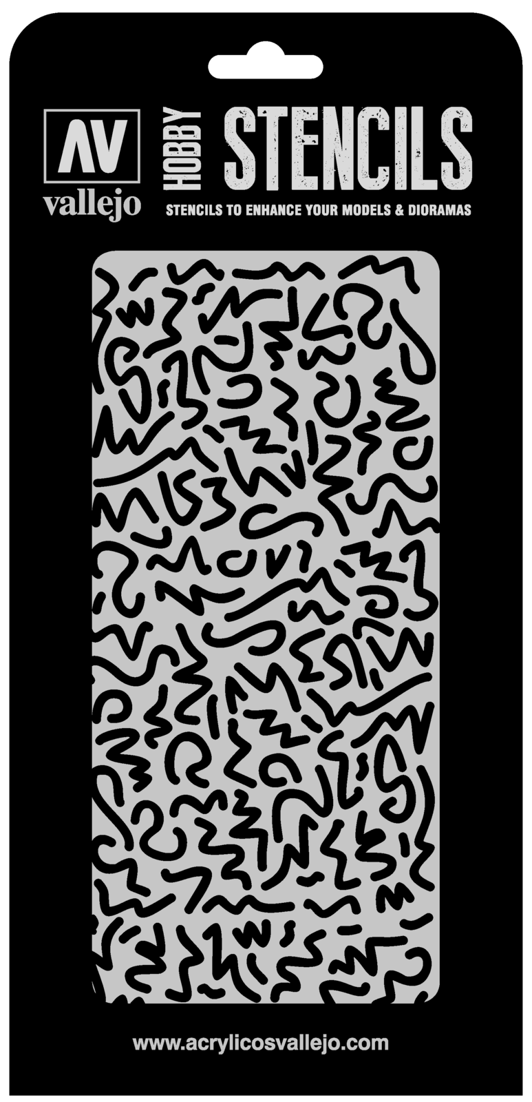 Vallejo ST-CAM001 1/32 Luftwaffe WWII Shingles Camo Stencil Vallejo PAINT, BRUSHES & SUPPLIES