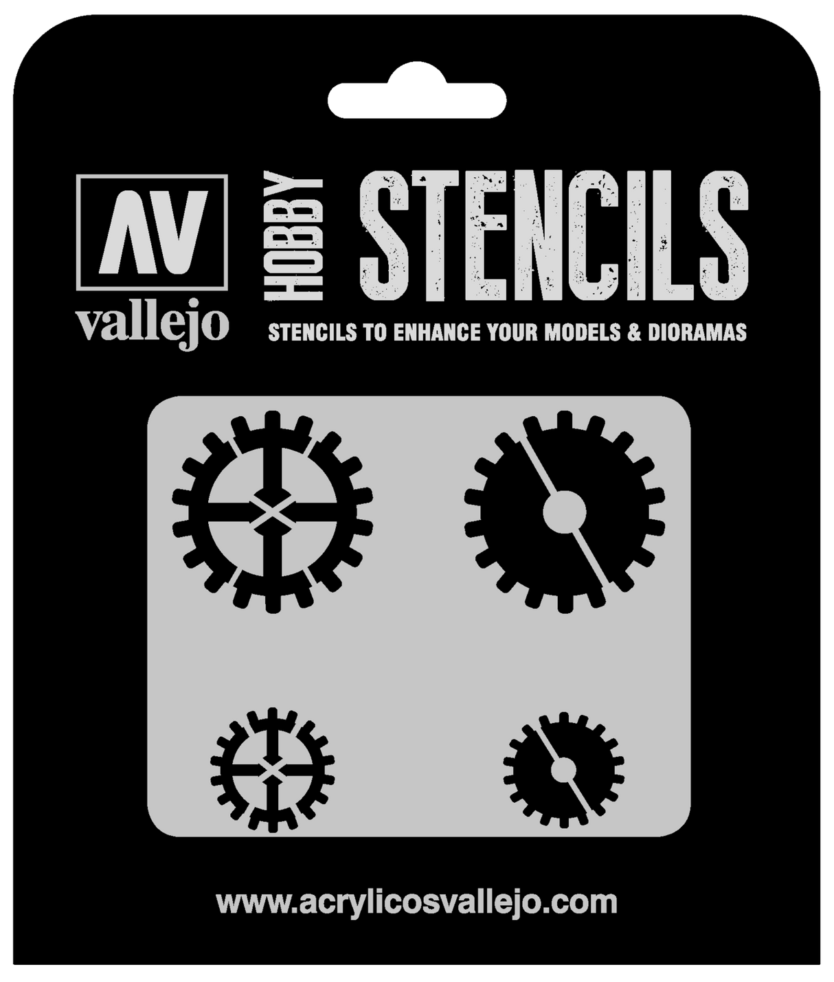 Vallejo ST-SF001 Gear Markings Stencil Vallejo PAINT, BRUSHES & SUPPLIES