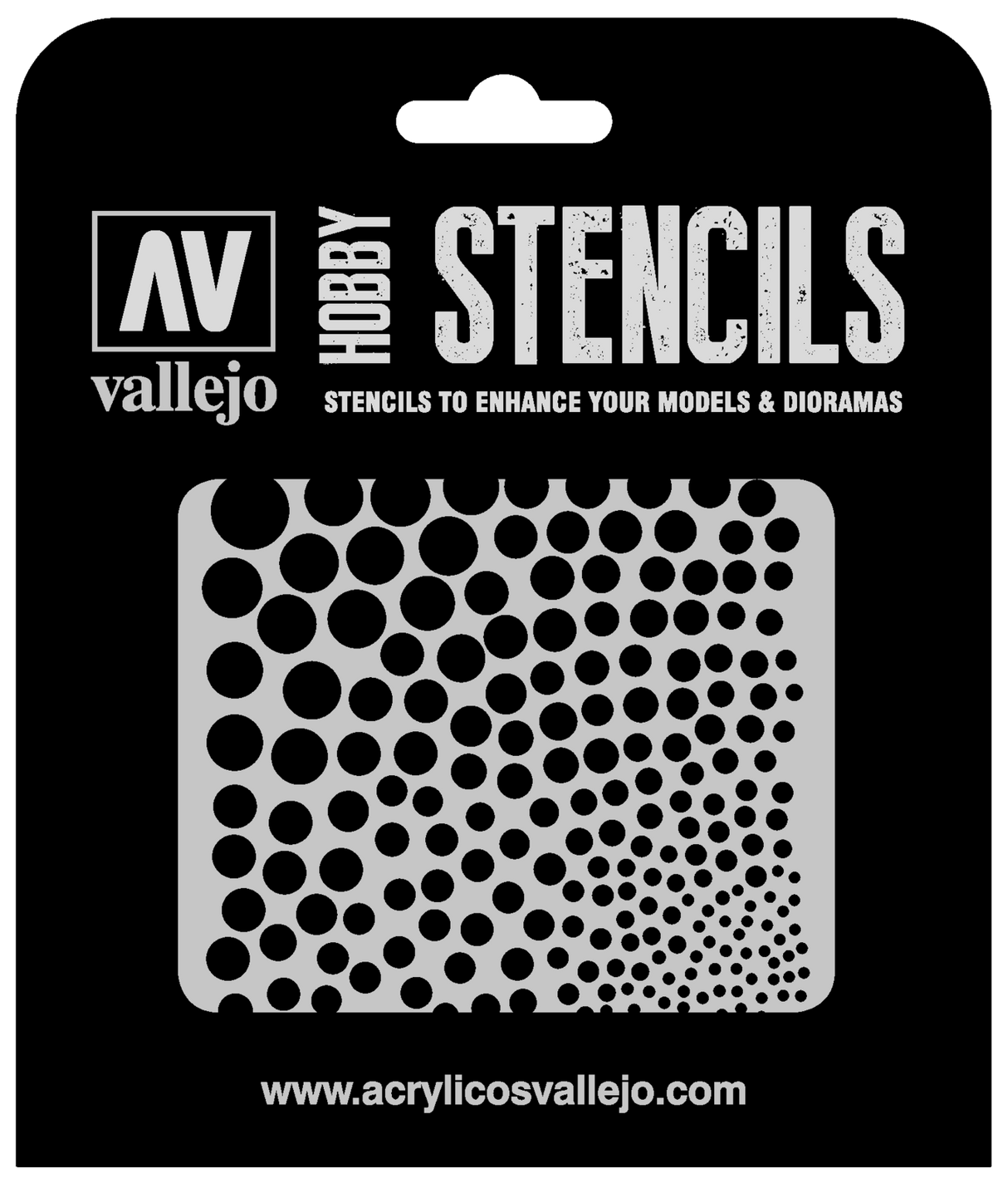 Vallejo ST-SF002 Circle Textures Stencil Vallejo PAINT, BRUSHES & SUPPLIES