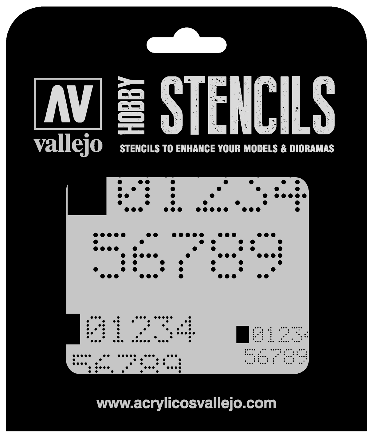 Vallejo ST-SF004 Digital Numbers Stencil Vallejo PAINT, BRUSHES & SUPPLIES
