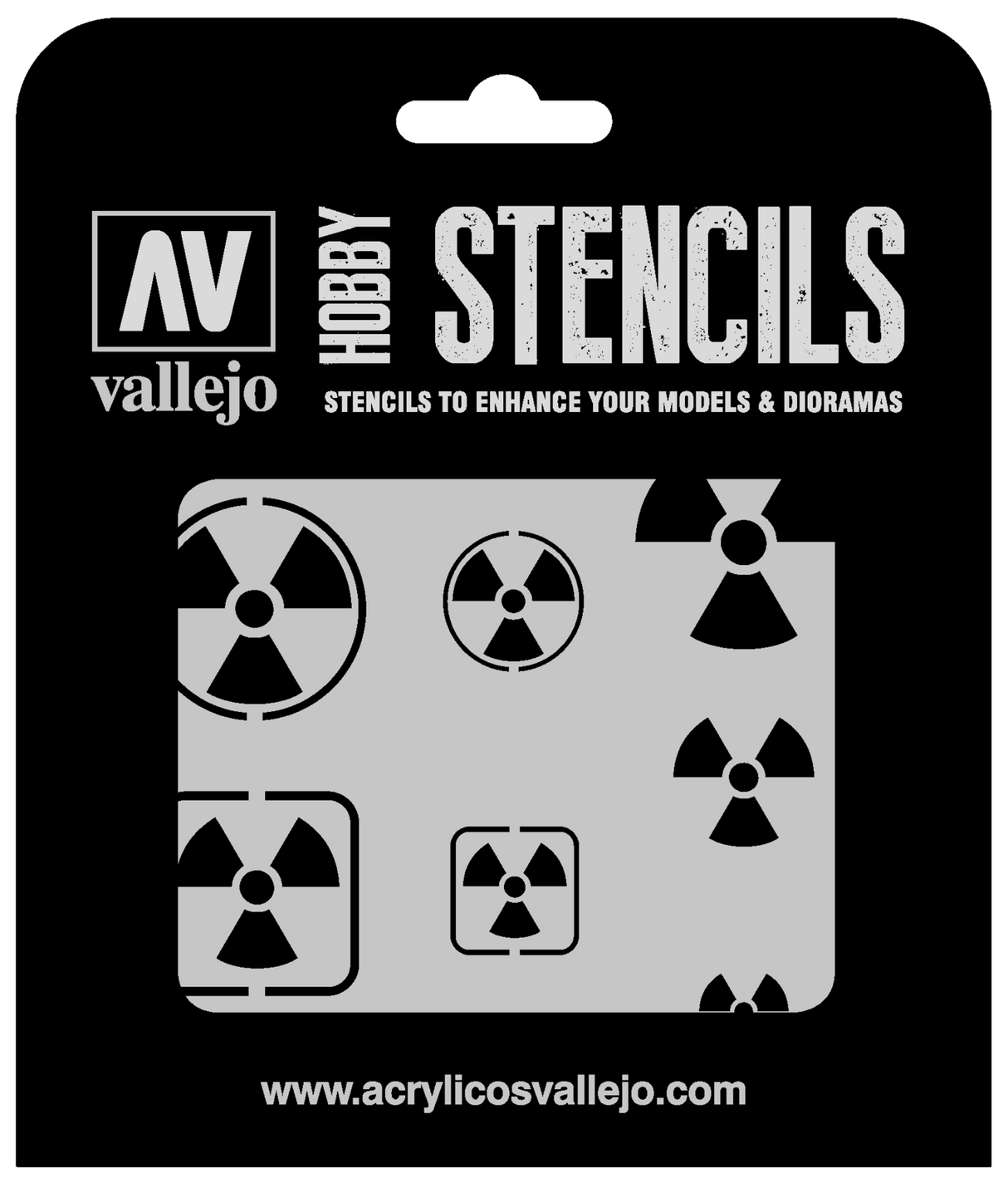 Vallejo ST-SF005 Radioactivity Signs Stencil Vallejo PAINT, BRUSHES & SUPPLIES