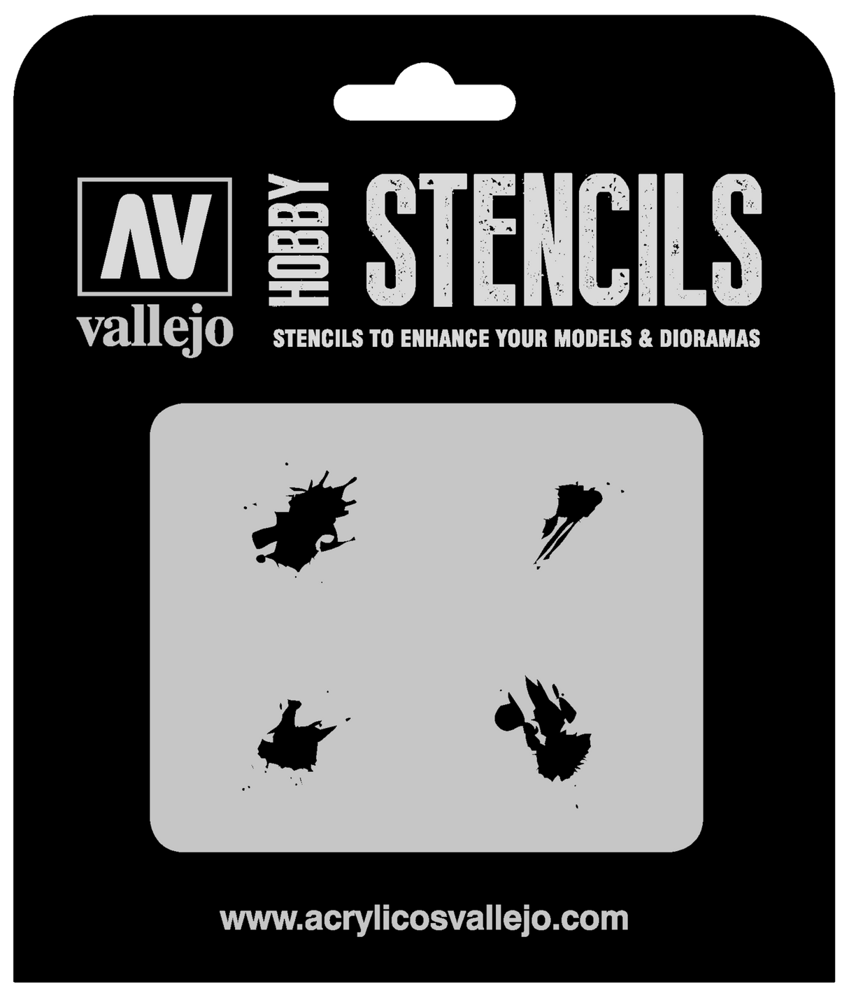Vallejo ST-TX004 1/35 Petrol Spills Stencil Vallejo PAINT, BRUSHES & SUPPLIES