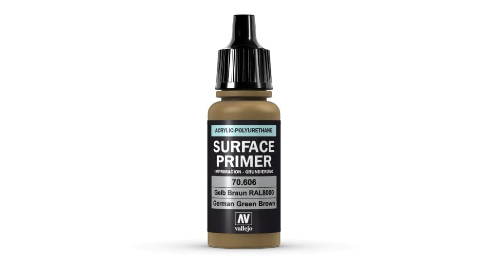 Vallejo Surface Primer Acrylic Polyurethane 17ml Gelbraun Vallejo PAINT, BRUSHES & SUPPLIES