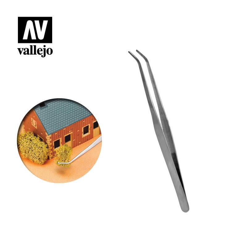 Vallejo T12009 Strong Curved Stainless Steel Tweezers (175 mm) Vallejo TOOLS