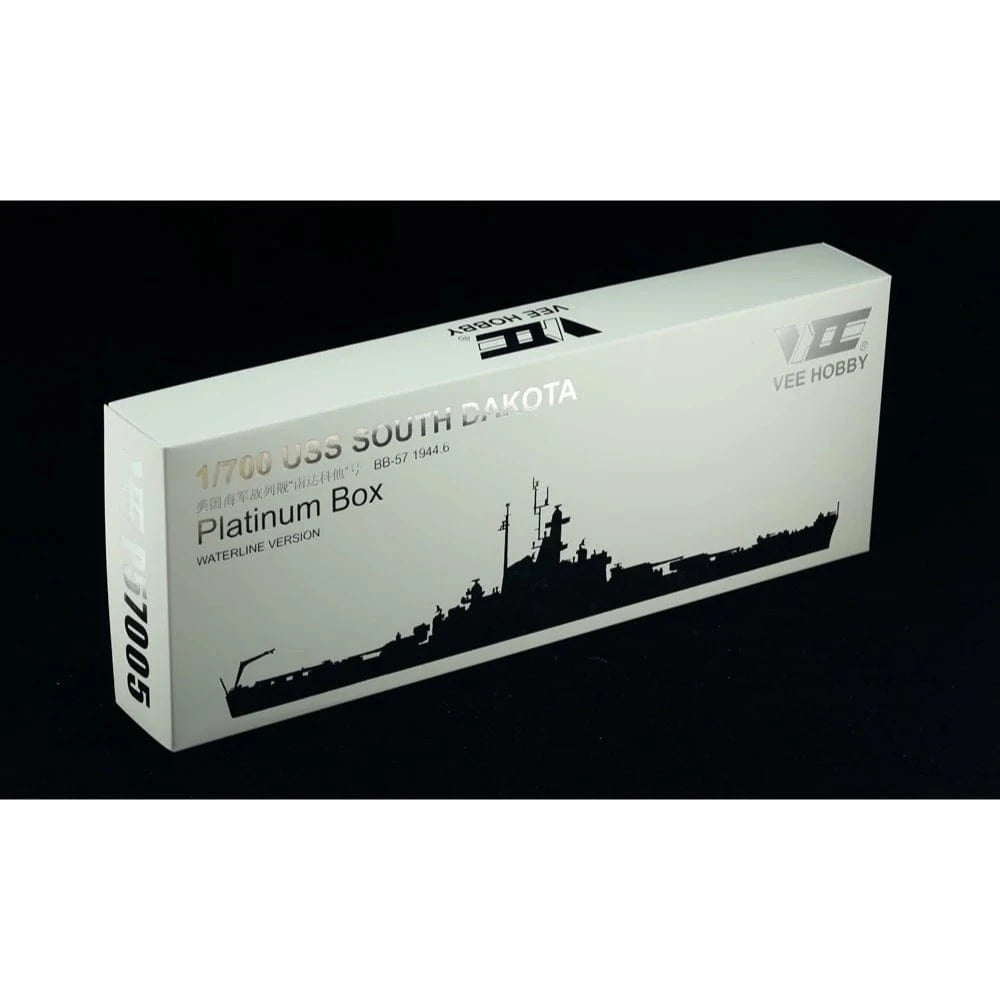 Vee Hobby 1/700 South Dakota Battleship BB-57 1944 Platinum Plastic Model Kit - Hobbytech Toys