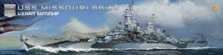 Very Fire 350909 1/350 USS Navy Battleship BB-63 Missouri (White Box Edition) Plastic Model Kit - Hobbytech Toys