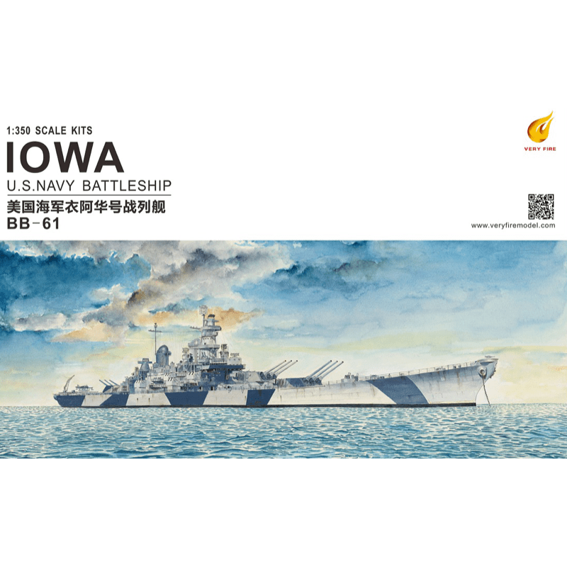 Very Fire 350910 1/350 USS Navy Battleship BB-61 Iowa Plastic Model Kit - Hobbytech Toys