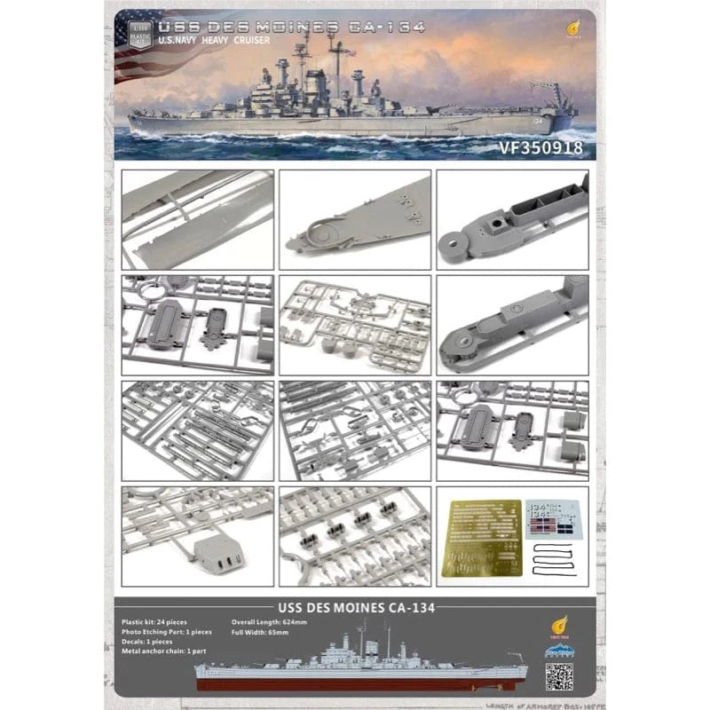 Very Fire 350918 1/350 USS Des Moines Plastic Model Kit - Hobbytech Toys