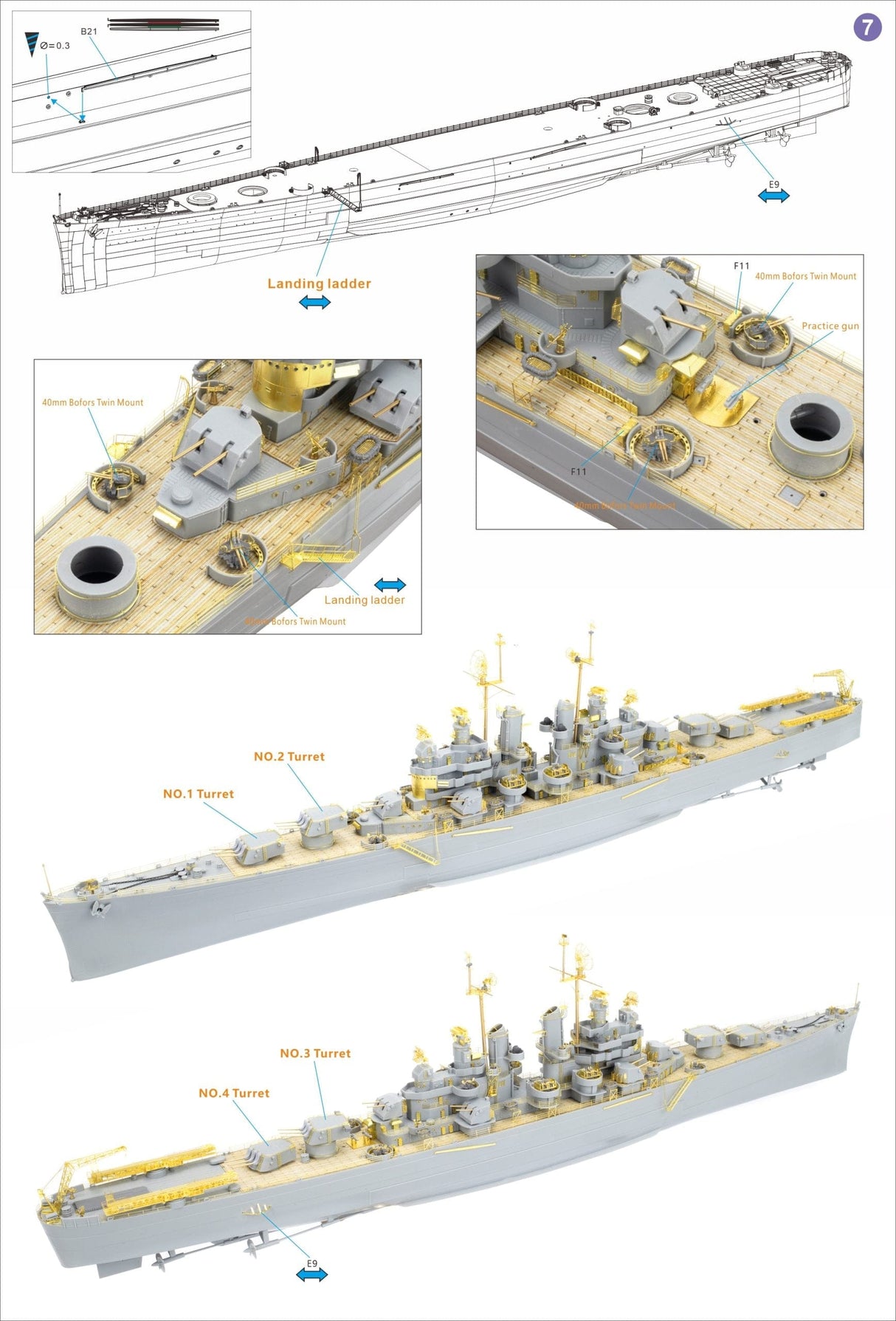 Very Fire 350920DX 1/350 USS Cleveland Light Cruiser (Deluxe Edition) Plastic Model Kit - Hobbytech Toys