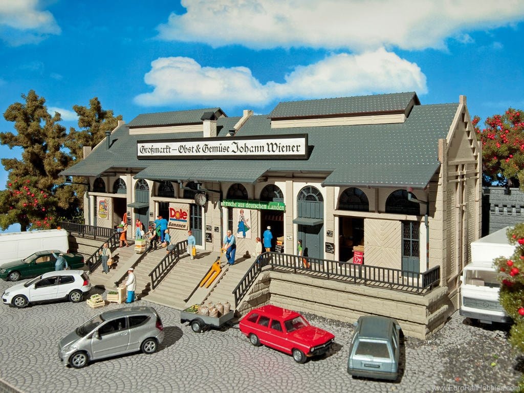 Vollmer 43629 HO Wholesale Produce Market Kit Vollmer TRAINS - HO/OO SCALE