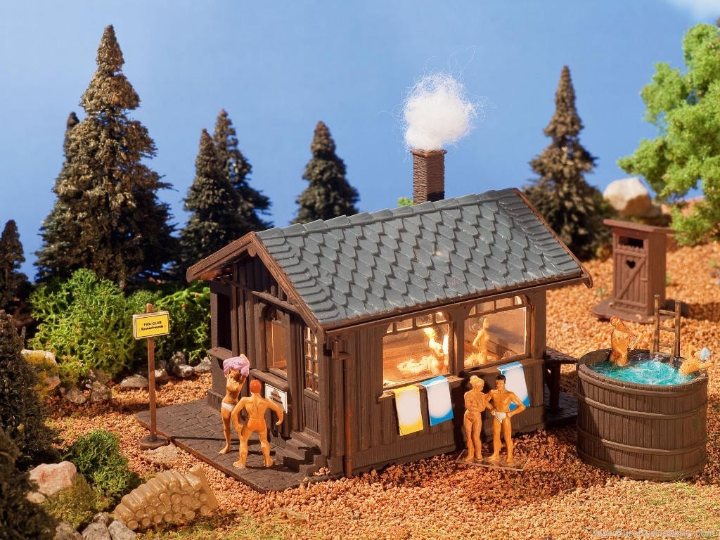Vollmer 45146 HO Sauna w/Accessories Kit Vollmer TRAINS - HO/OO SCALE