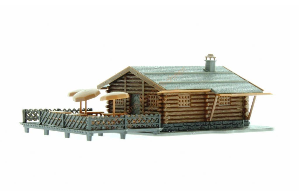Vollmer 47741 N Log Mountain Lodge - 6-11/16 x 4-1/8 17 x 10.5cm - Hobbytech Toys