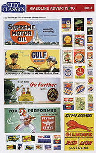 Walthers Cornerstone 933-3123 Gasoline Advertising Signs Walthers Cornerstone TRAINS - HO/OO SCALE