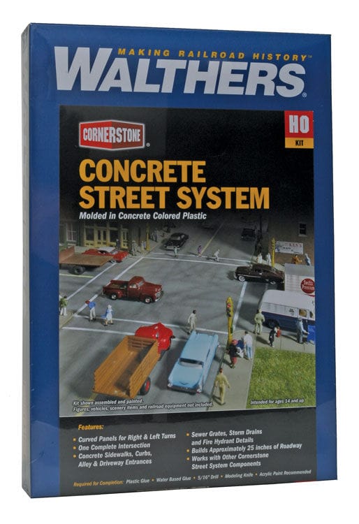 Walthers Cornerstone 933-3138 HO Concrete Street System - Kit Walthers Cornerstone TRAINS - HO/OO SCALE