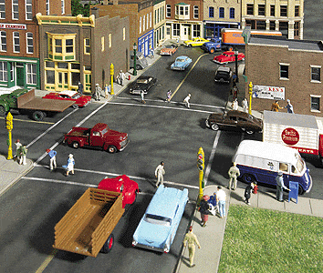 Walthers Cornerstone 933-3195 HO Asphalt Street System - Straight Sections (10) Walthers Cornerstone TRAINS - HO/OO SCALE