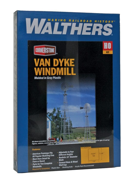 Walthers Cornerstone 933-3198 HO Van Dyke Farm Windmill - Kit Walthers Cornerstone TRAINS - HO/OO SCALE