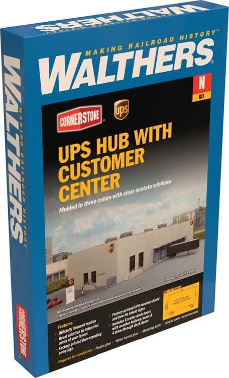 Walthers Cornerstone 933-3863 N UPS Hub w/Customer Center - Kit Walthers Cornerstone TRAINS - N SCALE