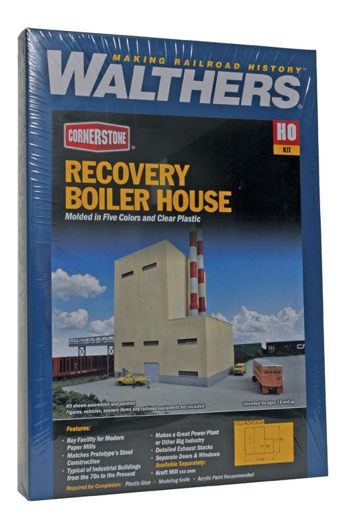Walthers Cornerstone 933-3901 HO Recovery Boiler House - Superior Paper - Kit Walthers Cornerstone TRAINS - HO/OO SCALE