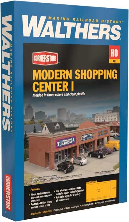 Walthers Cornerstone 933-4115 HO Modern Shopping Center I - Kit Walthers Cornerstone TRAINS - HO/OO SCALE