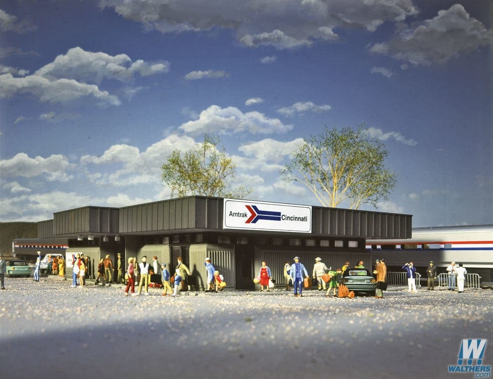 Walthers Cornerstone HO Amtrak(R) Station - Kit - 8-1/2 x 11-13/16in 21.6 x 30cm Walthers Cornerstone TRAINS - HO/OO SCALE