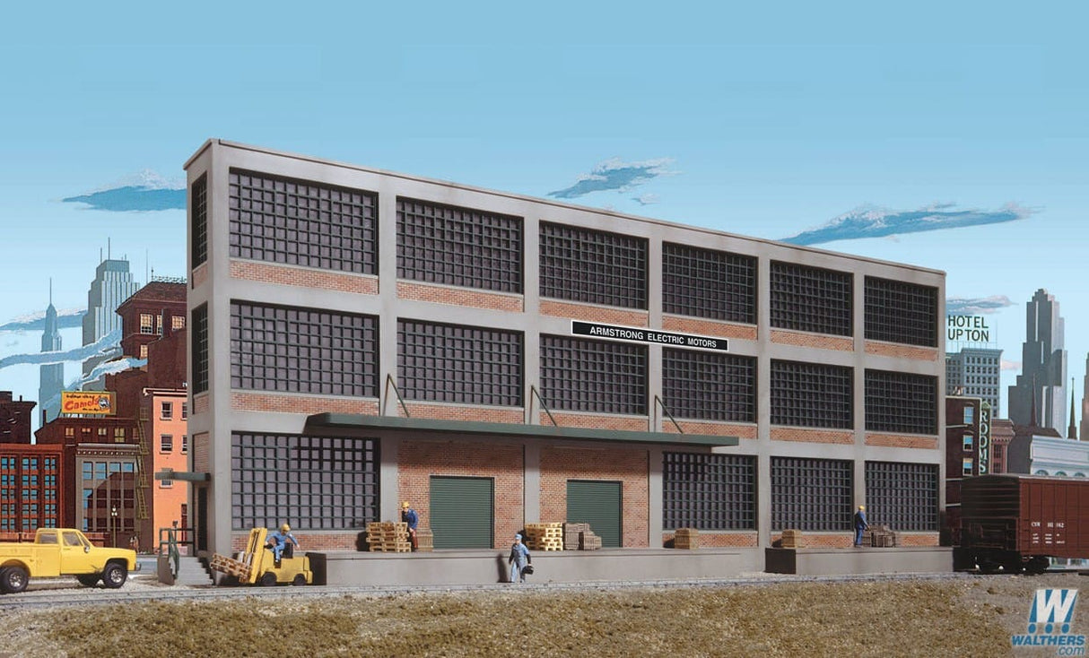 Walthers Cornerstone HO Armstrong Electric Motors Background Building - Kit Walthers Cornerstone TRAINS - HO/OO SCALE