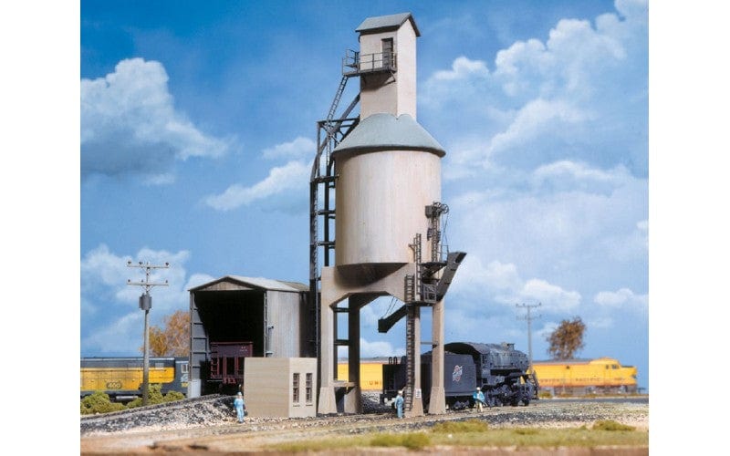 Walthers Cornerstone HO Concrete Coaling Tower - Kit - Tower & Shed 4-1/8 x 6-3/8 x 11in 10.5 x 16.2 x 27.9cm Walthers Cornerstone TRAINS - HO/OO SCALE