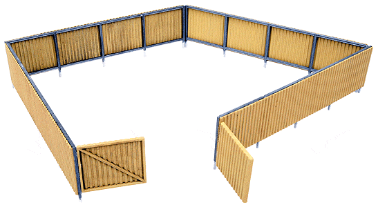 Walthers Cornerstone HO Corrugated Fence Walthers TRAINS - HO/OO SCALE