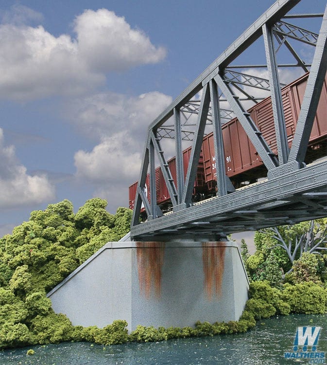 Walthers Cornerstone HO Double Track Concrete Bridge Abutments Walthers TRAINS - HO/OO SCALE