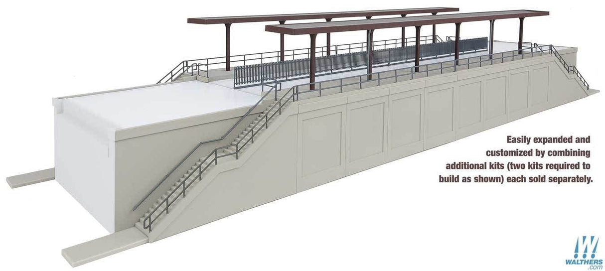 Walthers Cornerstone HO Elevated Commuter Station - Kit - 20-1/2 x 6-7/8 x 4-11/16in 52 x 17.4 x 11.9cm Walthers Cornerstone TRAINS - HO/OO SCALE