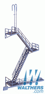 Walthers Cornerstone HO Modern Fire Escape Walthers TRAINS - HO/OO SCALE