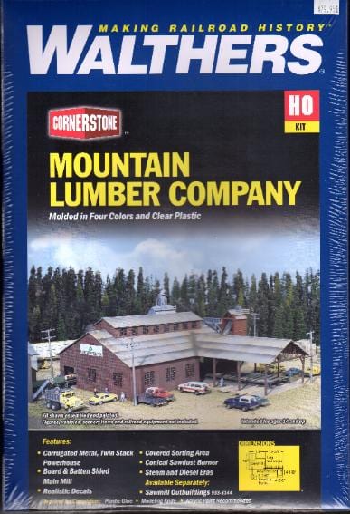 Walthers Cornerstone HO Mountain Lumber Co Sawmill Walthers TRAINS - HO/OO SCALE