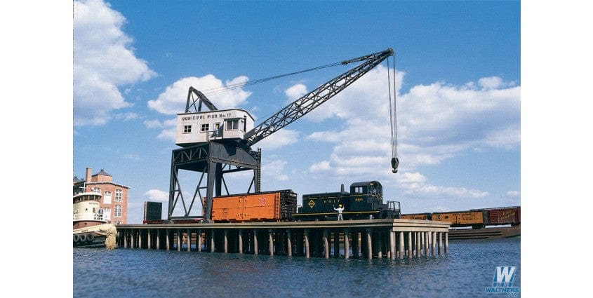 Walthers Cornerstone HO Pier And Travelling Crane Kit Walthers TRAINS - HO/OO SCALE