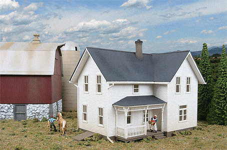 Walthers Cornerstone HO Rural Lancaster FarmHouse Kit Walthers TRAINS - HO/OO SCALE