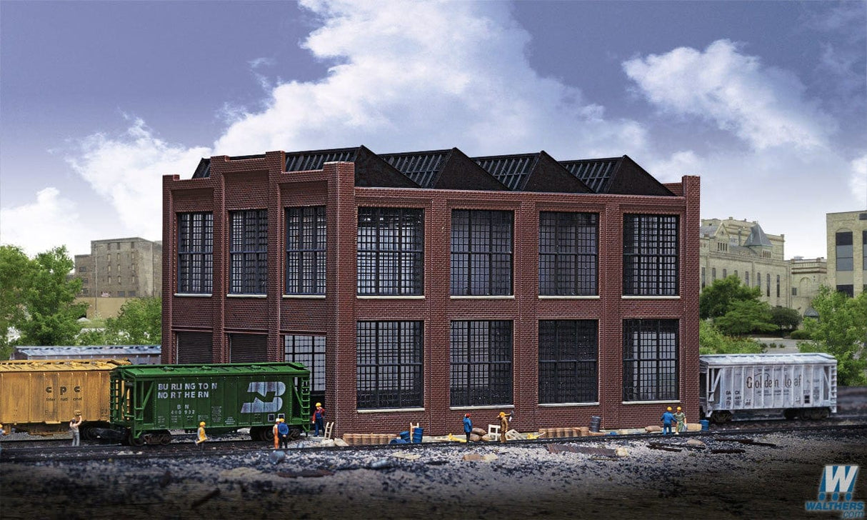 Walthers Cornerstone N Car Shop - Kit - 7 x 5-1/4 x 4-3/4in 17.7 x 13.3 x 12cm Walthers Cornerstone TRAINS - N SCALE