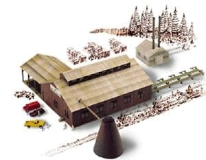 Walthers Cornerstone N Mountain Lumber Co Sawmill Kit Walthers TRAINS - N SCALE