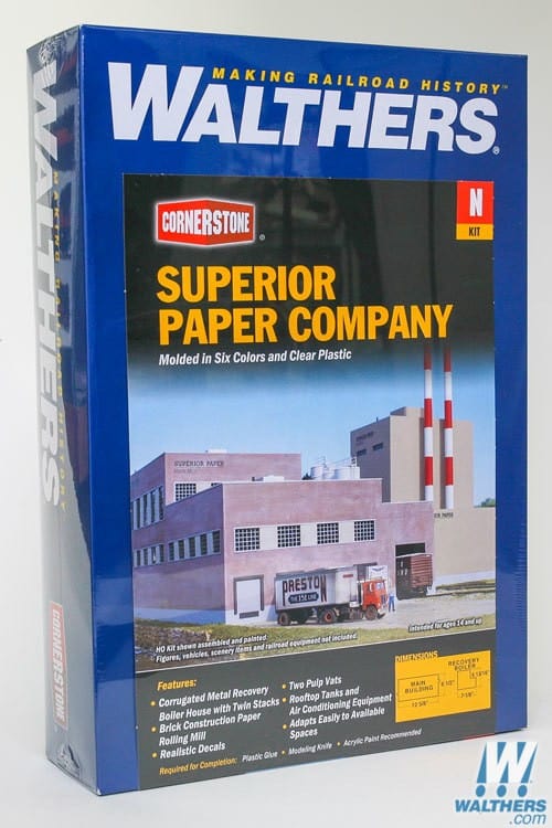 Walthers Cornerstone N Superior Paper Company - Kit Walthers Cornerstone TRAINS - N SCALE