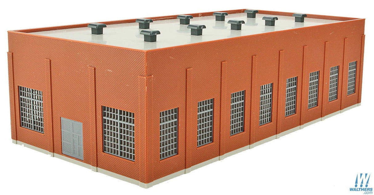 Walthers Cornerstone N Two-Stall 130ft Brick Diesel House - Kit - 10-3/4 x 6-3/4 x 3-1/4in 27.3 x 17.1 x 8.2cm Walthers Cornerstone TRAINS - N SCALE