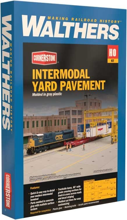Walthers HO Intermodal Yard Pavement Walthers Cornerstone TRAINS - HO/OO SCALE