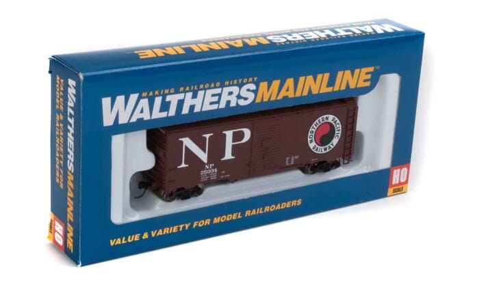 Walthers Mainline 1348 HO 40ft Association of American Railroads 1944 Boxcar - Ready to Run - Northern Pacific #25034 - Hobbytech Toys