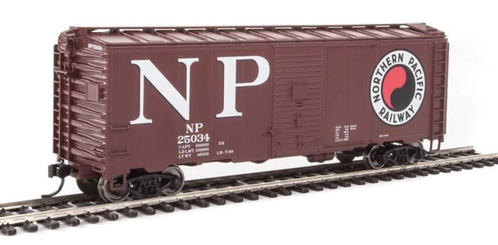 Walthers Mainline 1348 HO 40ft Association of American Railroads 1944 Boxcar - Ready to Run - Northern Pacific #25034 - Hobbytech Toys