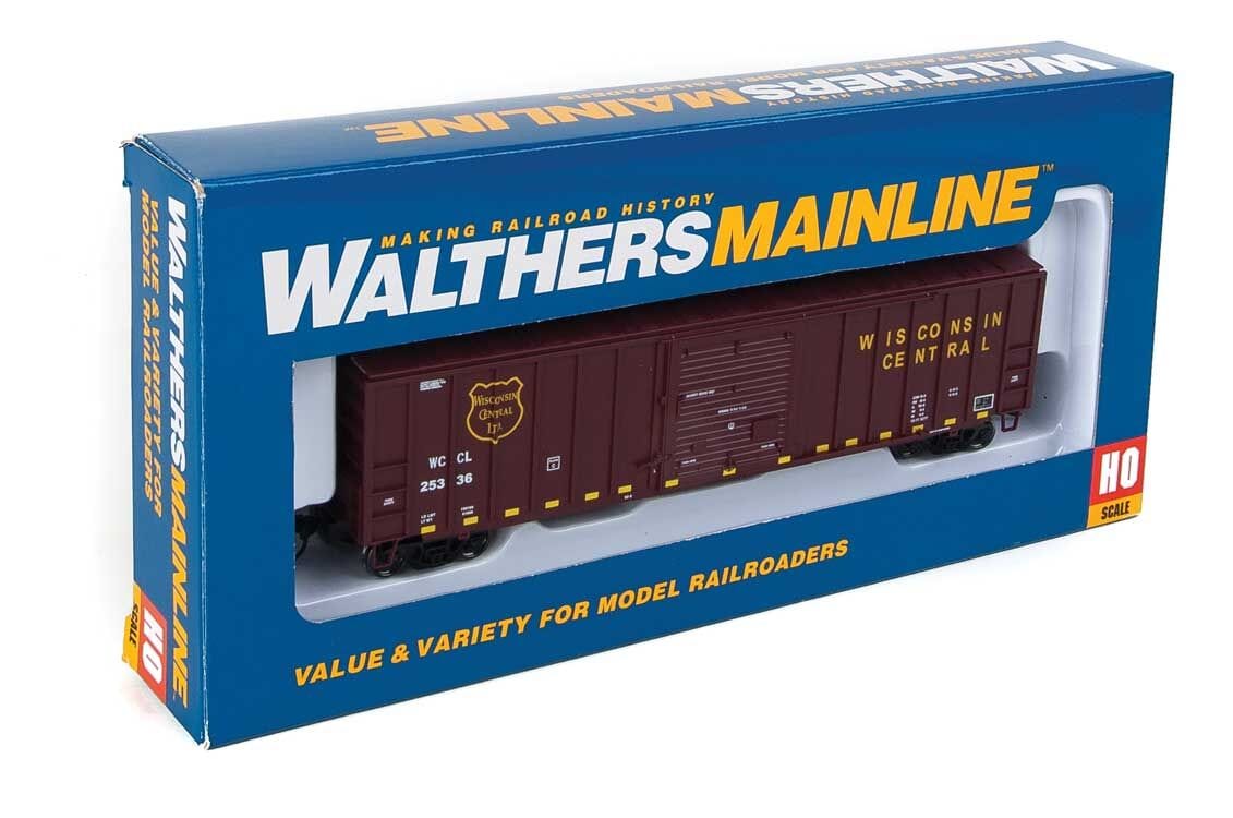 Walthers Mainline 1845 HO 50ft ACF Exterior Post Boxcar - Ready to Run - Wisconsin Central #25336 - Hobbytech Toys