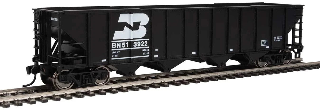 Walthers Mainline 1975 HO 50ft 100-Ton 4-Bay Hopper Burlington Northern #513922 - Hobbytech Toys