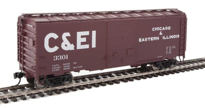 Walthers Mainline 2251 HO 40ft ACF Welded Boxcar w/8ft Youngstown Door - Ready to Run - Chicago & Eastern Illinois #3301 - Hobbytech Toys