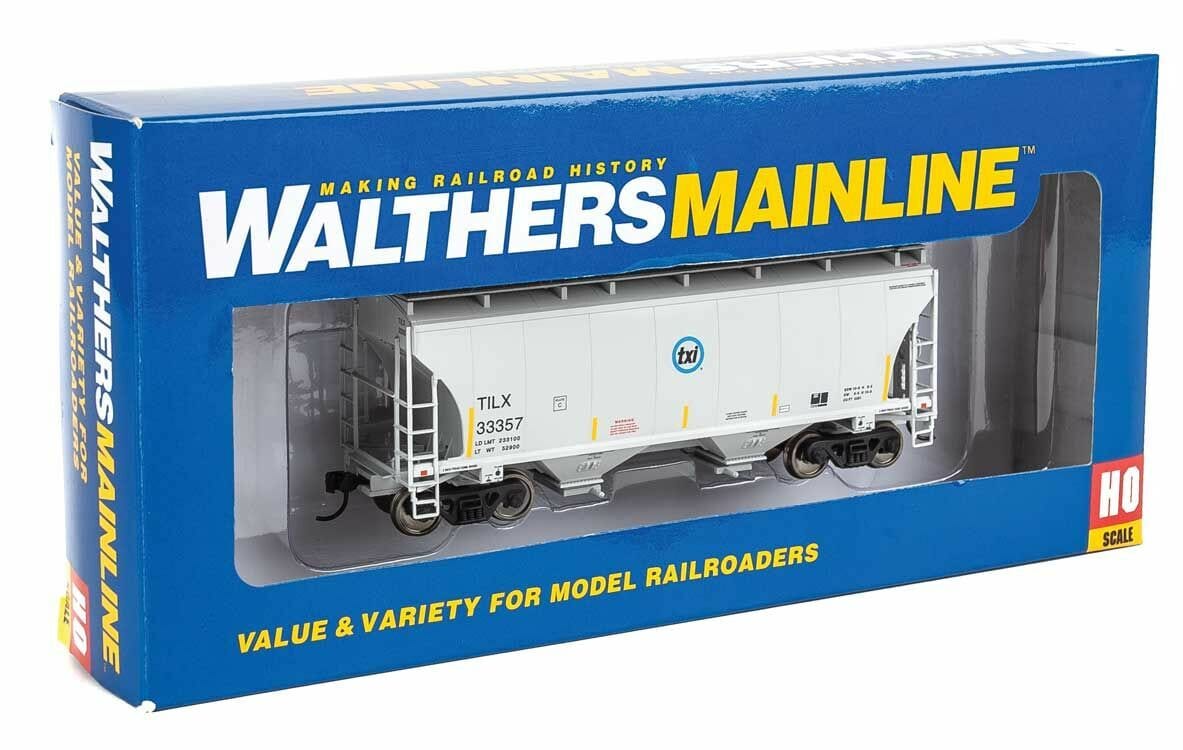 Walthers Mainline 7550 HO 39ft Trinity 3281 2-Bay Covered Hopper, Trinity Industries Leasing #33360 - Hobbytech Toys