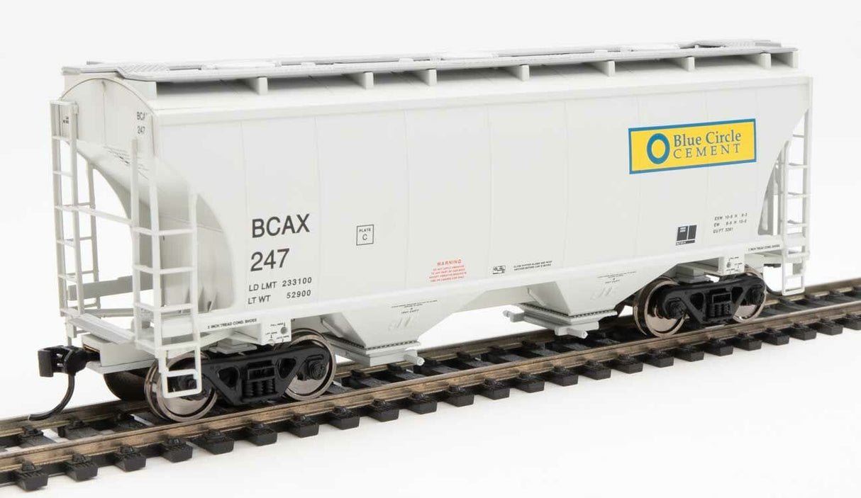 Walthers Mainline HO 39ft Trinity 3281 2-Bay Covered Hopper - Ready to Run - Blue Circle Cement #247 - Hobbytech Toys